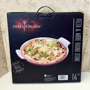 Brand New Hell’s Kitchen 14” Pizza and More Round Stone Oven Safe Serving Dish